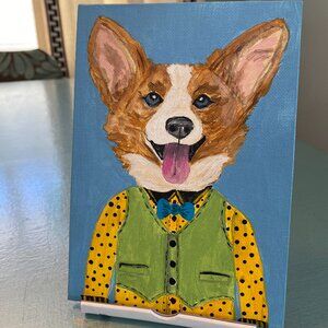 Corgi Dog in Dapper Clothes